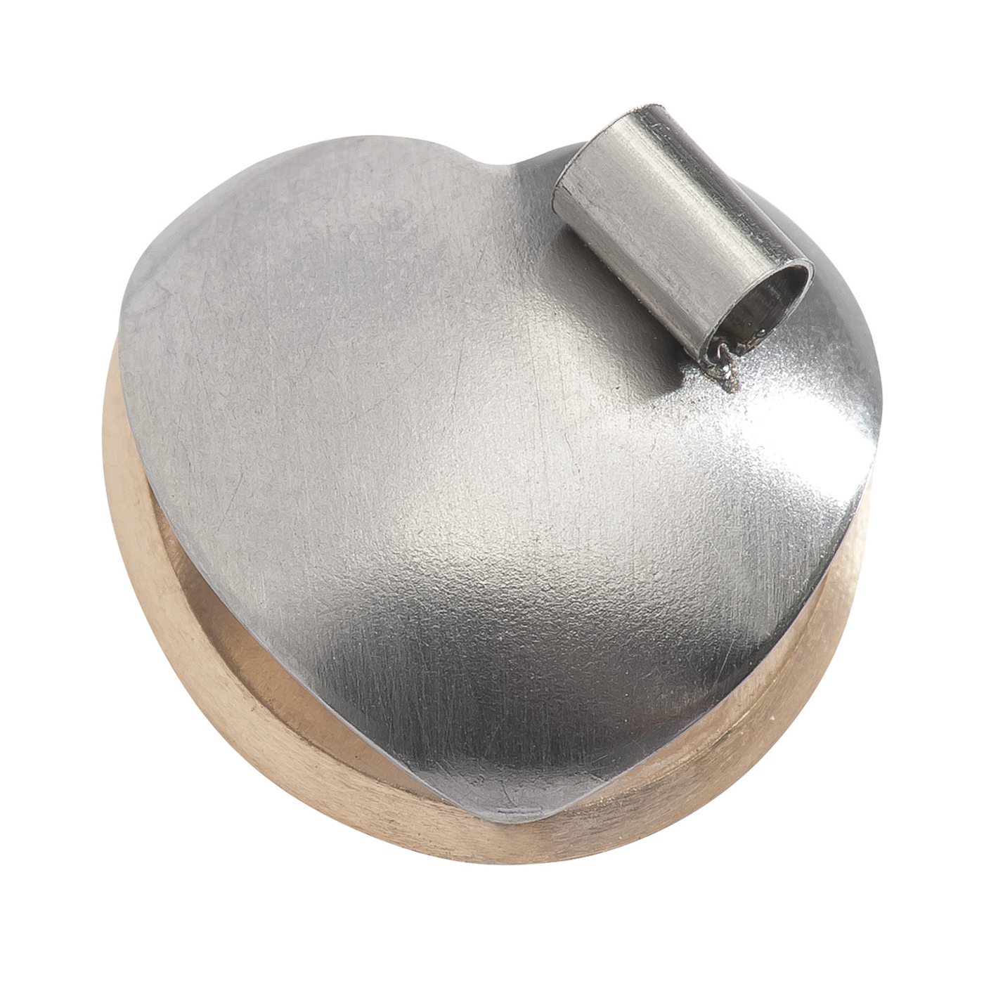 Pendant Heart, Stainless Steel/Gold-Pl. Rose, 12 mm - 1 piece Pendant Heart, Stainless Steel/Gold-Pl. Rose, 12 mm - 1 piece