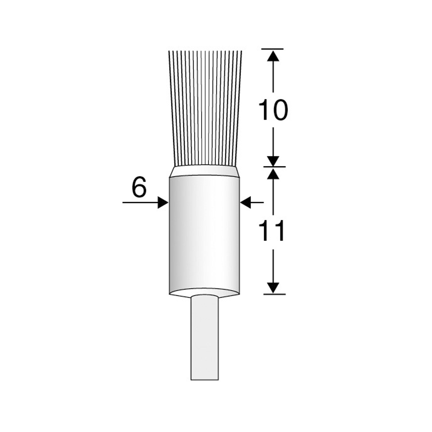 Hatho Stahldraht-Miniaturpinsel - 1 Stück Hatho Stahldraht-Miniaturpinsel - 1 Stück