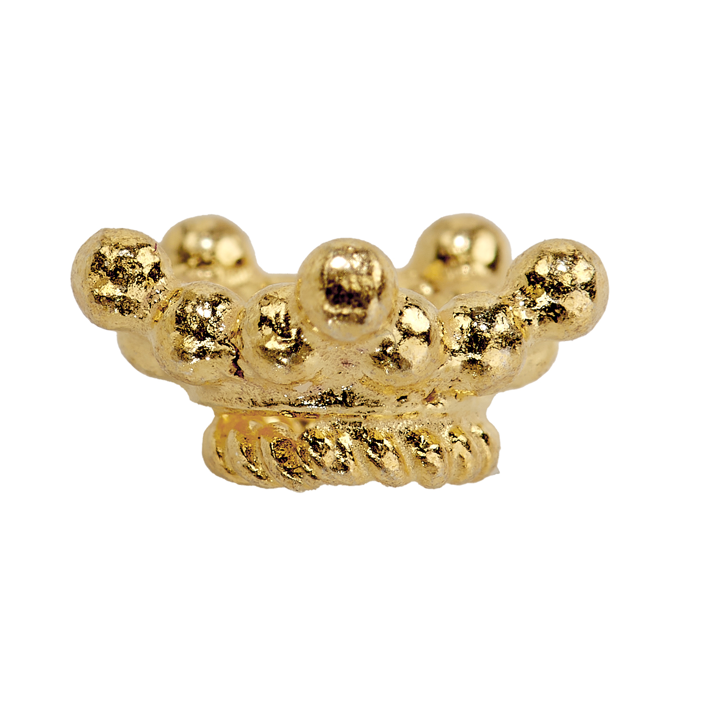 Zwischenteil, Krone, 925 Ag verg., ø8 mm x 4 mm, strukturiet - 1 Stück