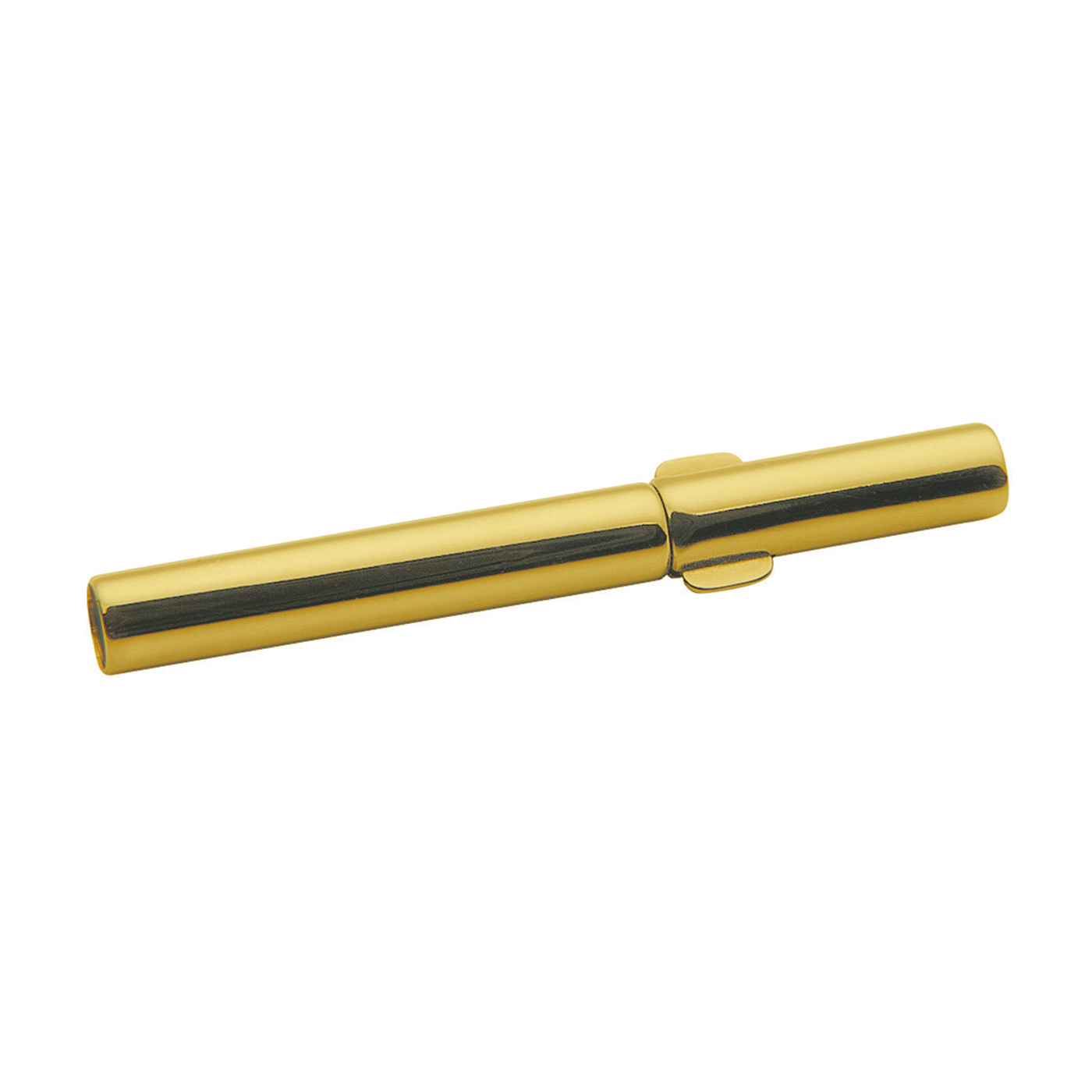 Double Clip Clasp, Stainless Steel Gold-Pl., ø 2.0 x 1.7 mm - 1 piece