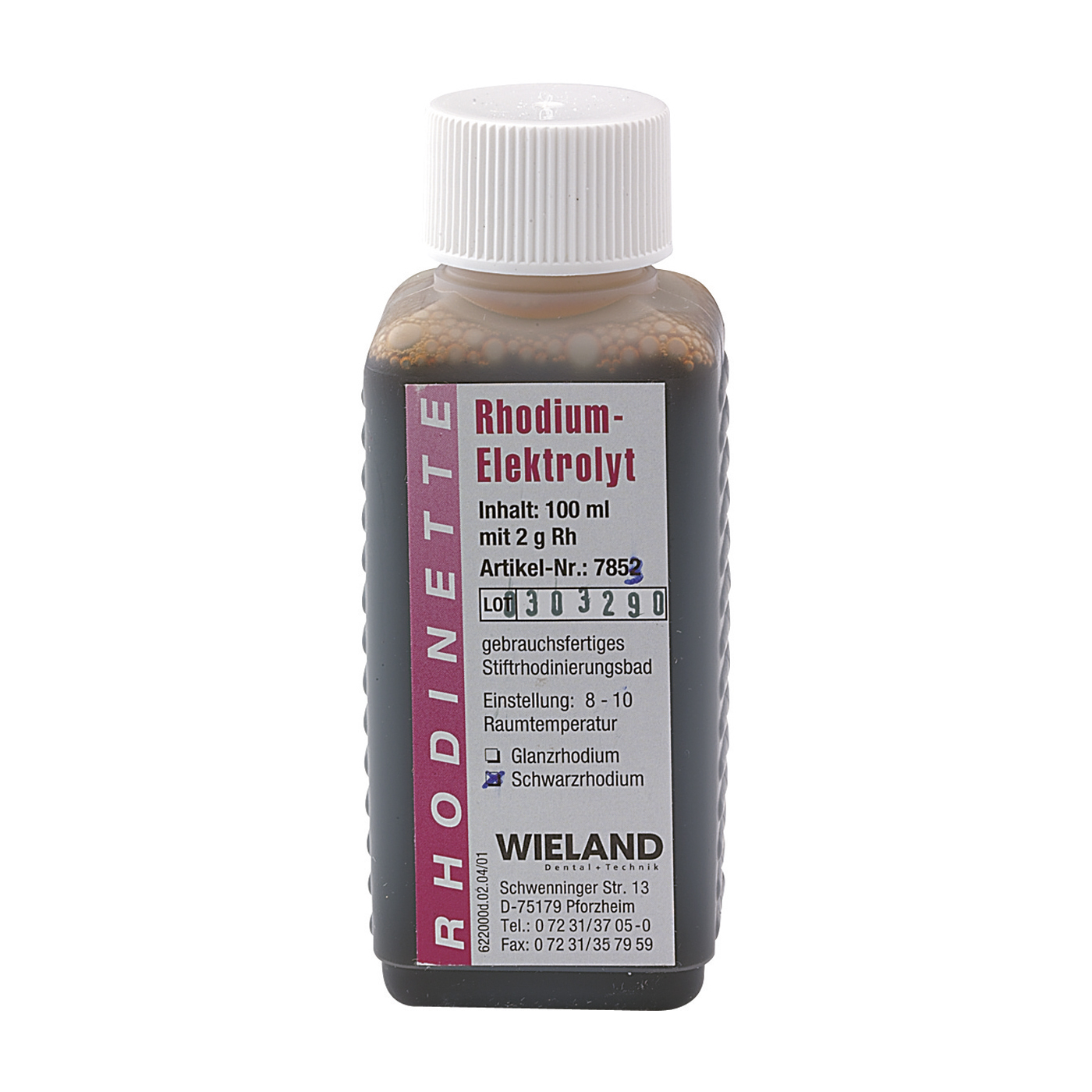 Rhodinette Black Rhodium Bath, 2 g Rh - 100 ml