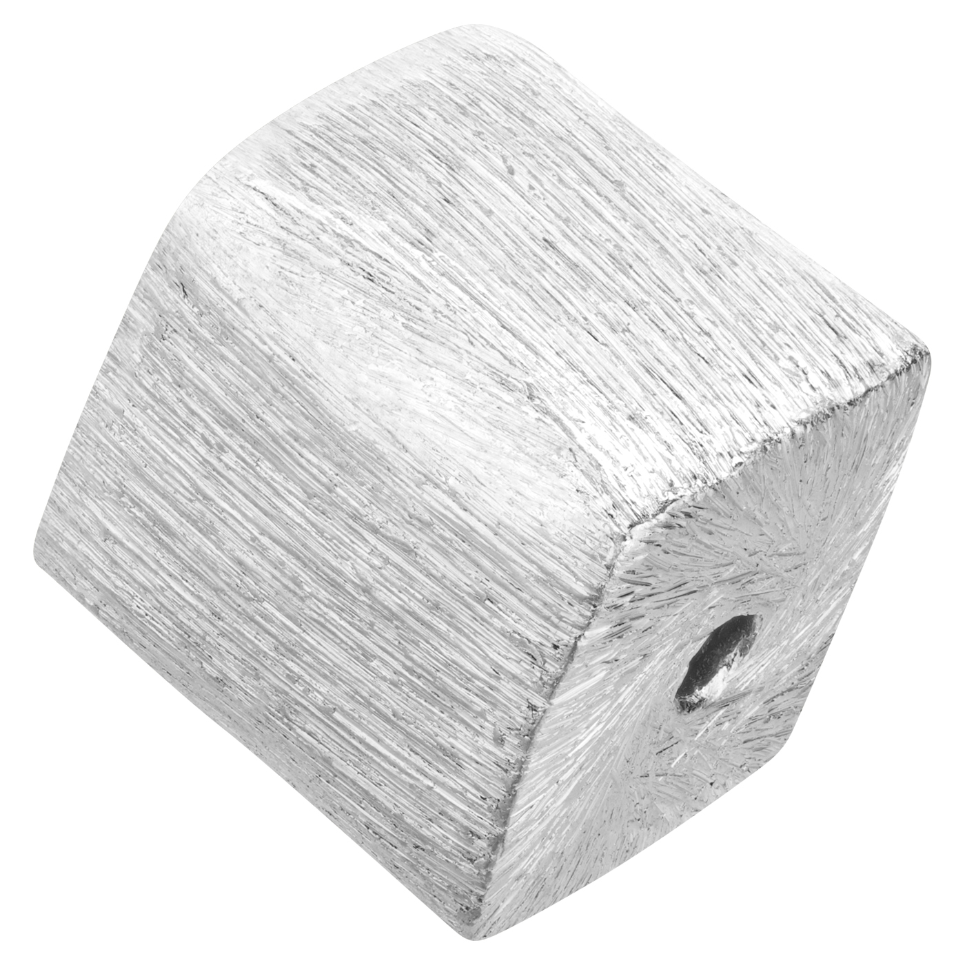 Zwischenteil, Würfel, 925 Ag, 4 mm, Bohrung längs - 1 Stück