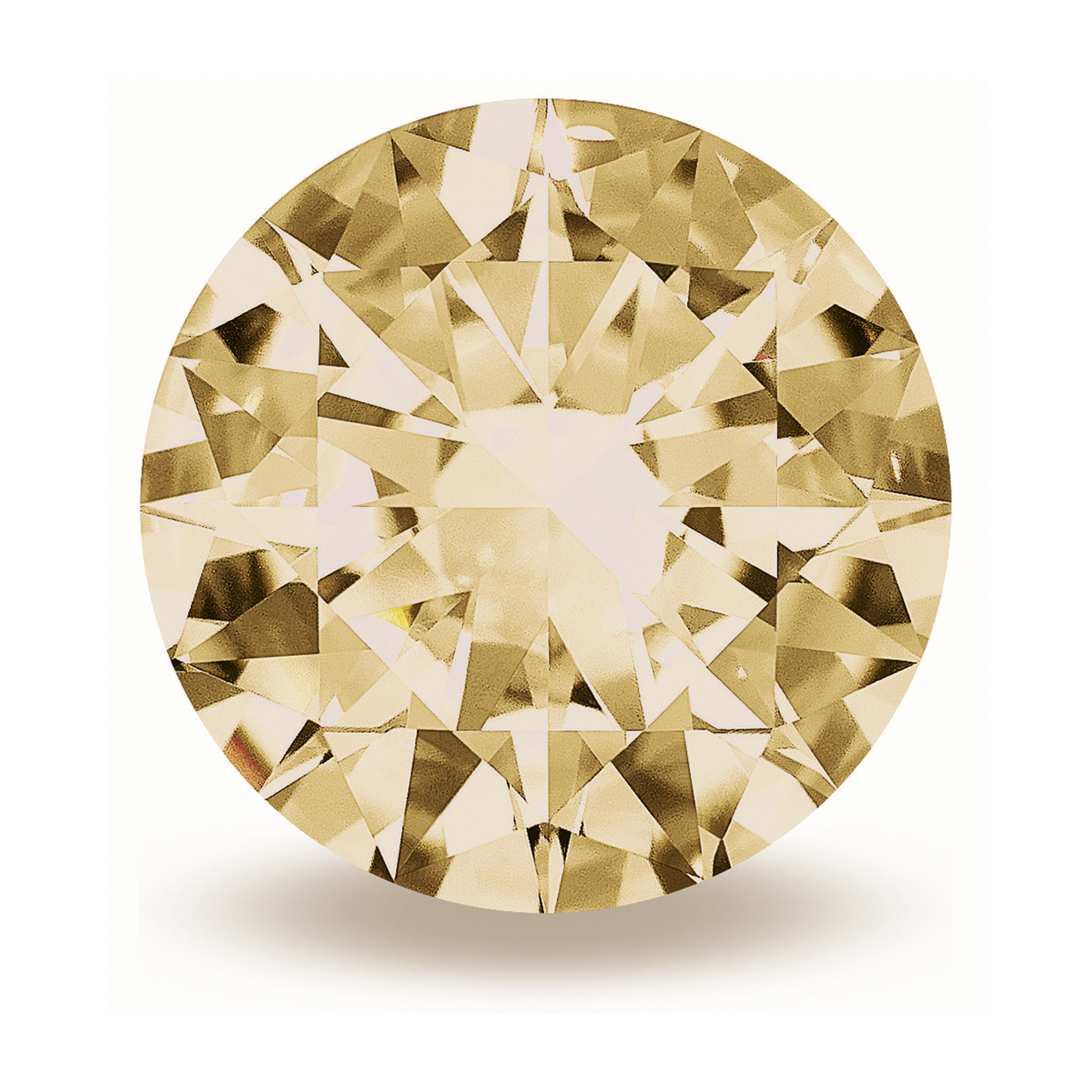 Zirkonia, rund, facettiert, champagner, ø 2,75 mm - 1 Stück