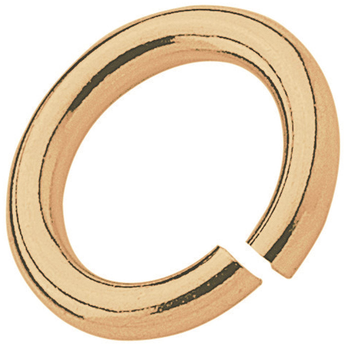 Binderinge, Doublé rosé, rund, ø 6 mm, Draht-ø 1,0 mm - 1 Stück