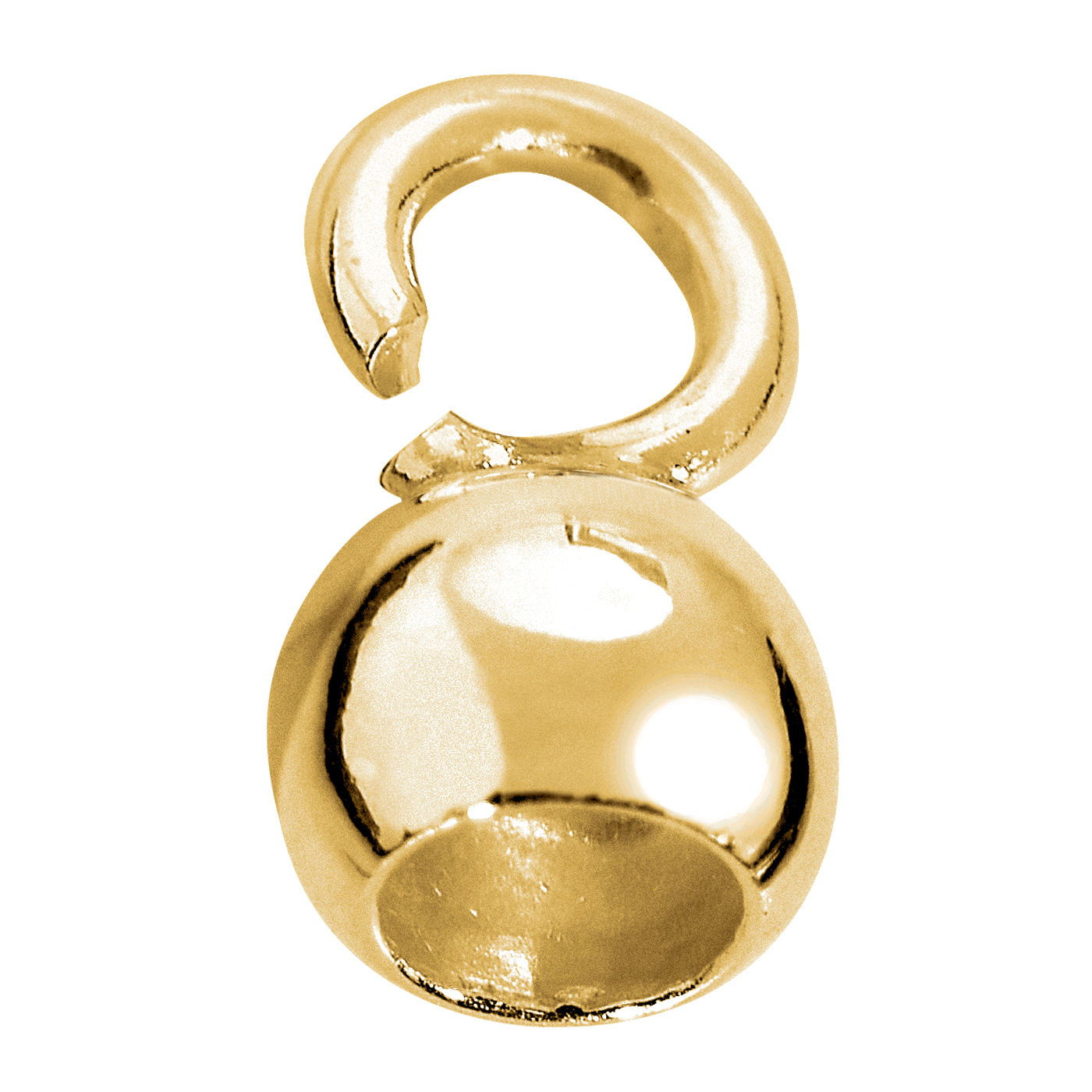 Endkapsel, 333 G, Kugel, ø 3,5 mm, mit kleiner Öse - 1 Stück