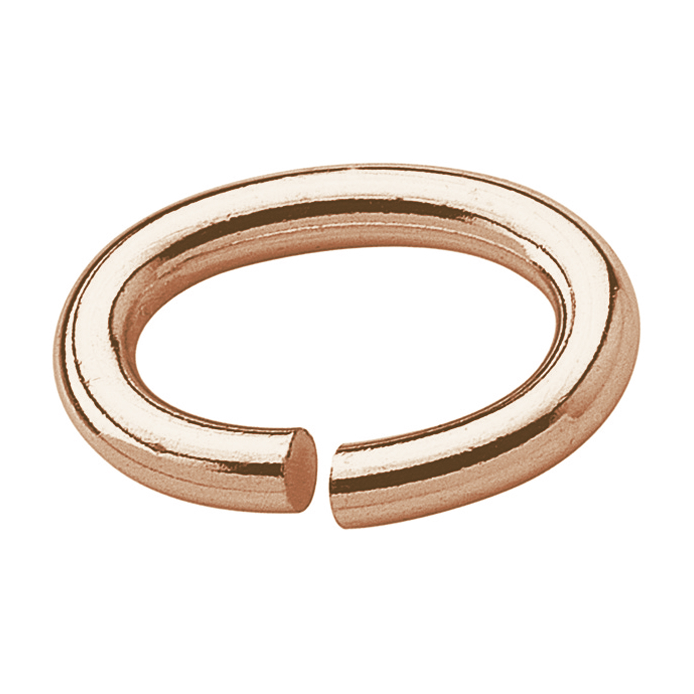 Binding Rings, oval, Doublé rosé, ø 10 mm - 10 pieces