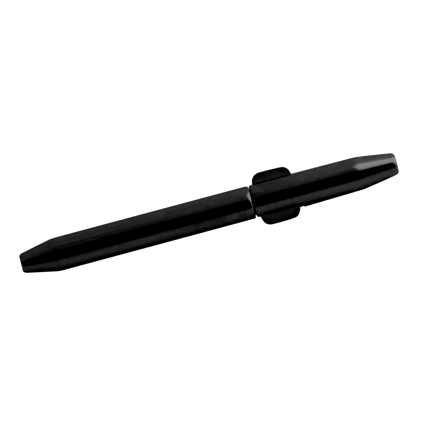 Doppelclipverschluss, ES, Schwarz, ø 2,0 x 0,7 mm,verjüngend - 1 Stück