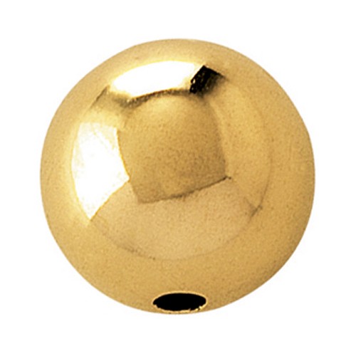 2-Hole Ball, 585G Polished, ø 6 mm - 1 piece