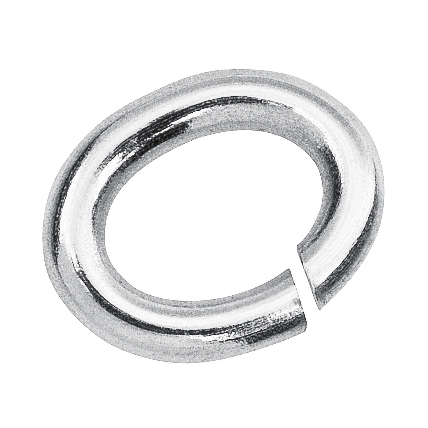 Binding Rings, oval, 925Ag, ø 6 mm - 10 pieces