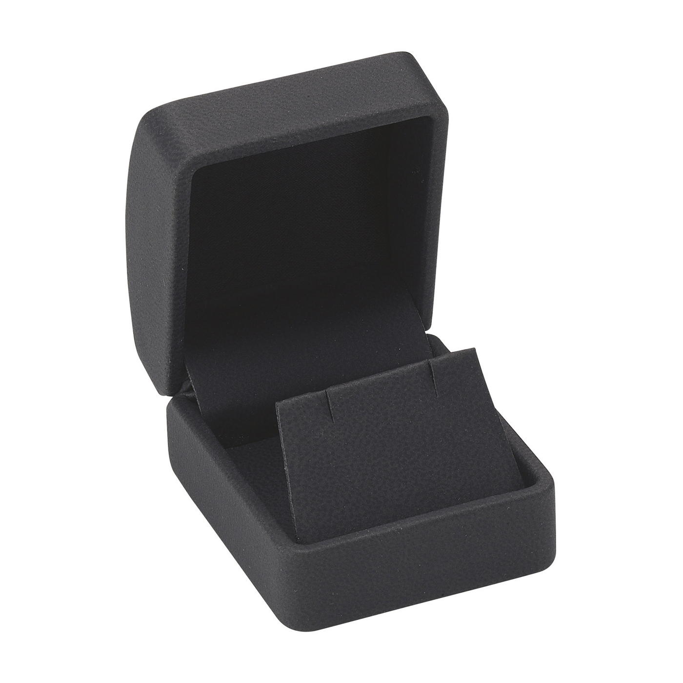 Schmucketui "Soft Touch", schwarz, 54 x 58 x 21 mm - 1 Stück Schmucketui "Soft Touch", schwarz, 54 x 58 x 21 mm - 1 Stück