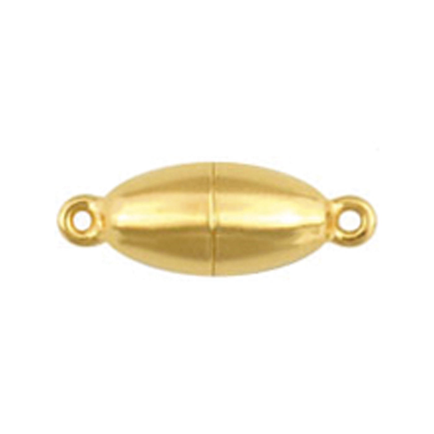 Magnetic Clasp, Olive, 925Ag Gold-Plated Polished, ø 6.5 mm - 1 piece