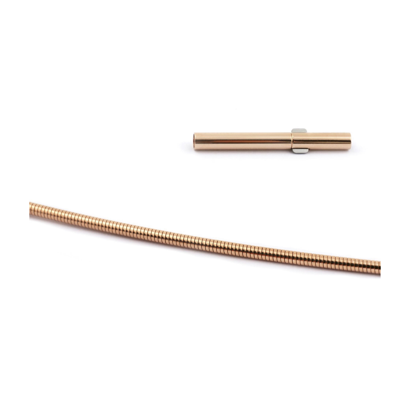 Elastic Omega Necklace, 750RG, ø 1.4 mm, 40 cm - 1 piece