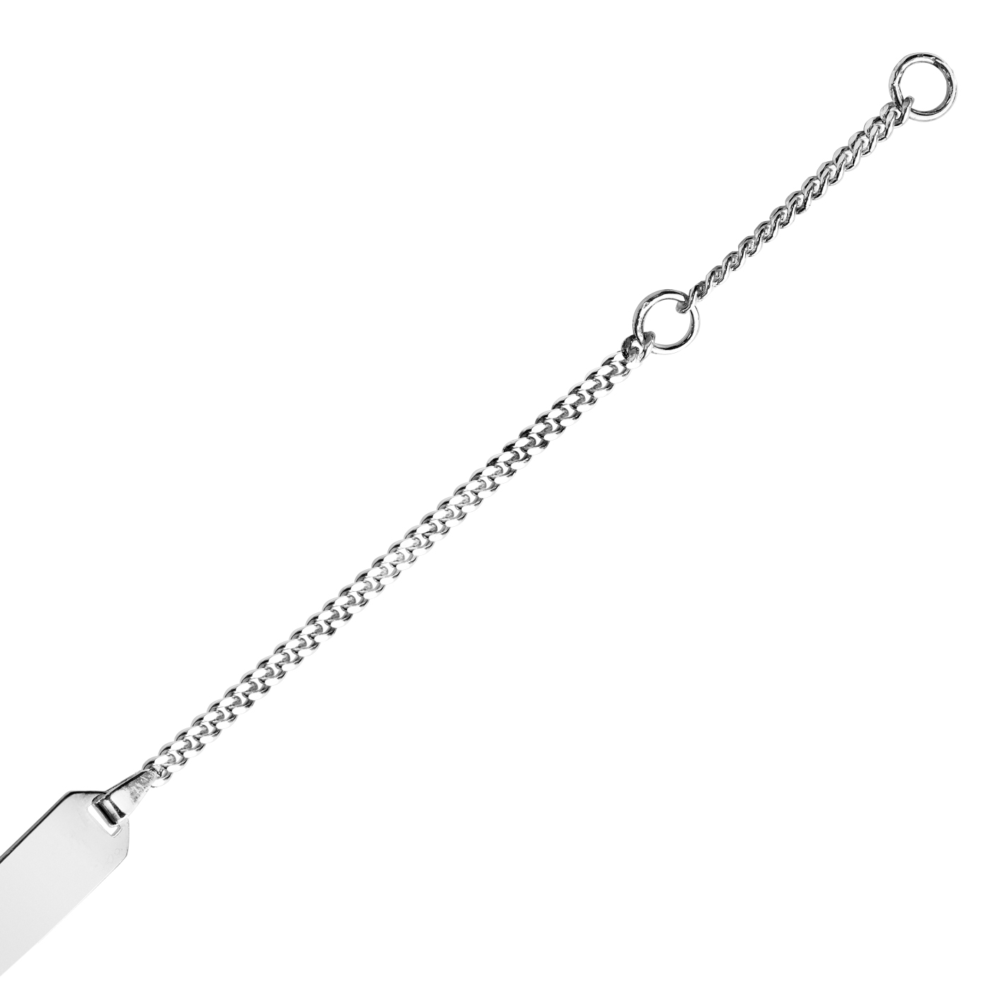 ID-Armband, 925 Ag, Panzer, Herz ausgestanzt, 12-14 cm - 1 Stück ID-Armband, 925 Ag, Panzer, Herz ausgestanzt, 12-14 cm - 1 Stück