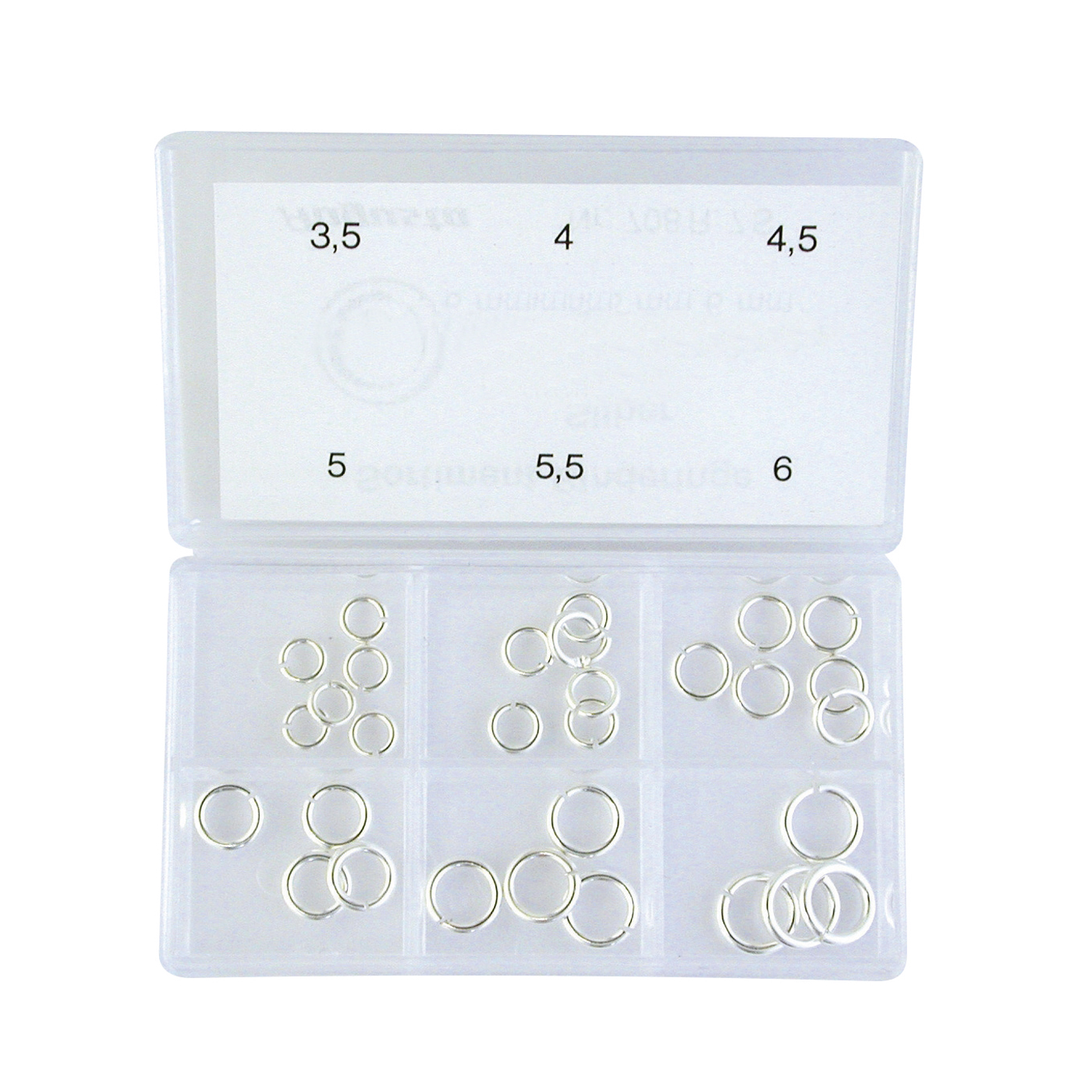 Binderinge, 925 Ag, rund, Set klein - 1 Sortiment