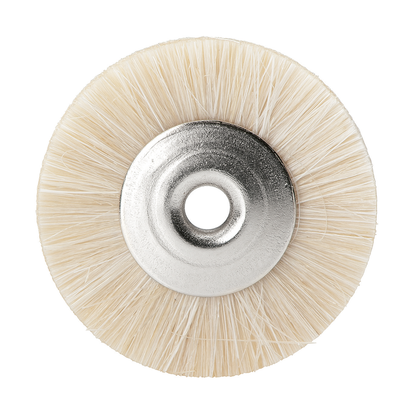 Mini Brushes, Wheels, Goat Hair, White, ø 19 mm - 12 pieces