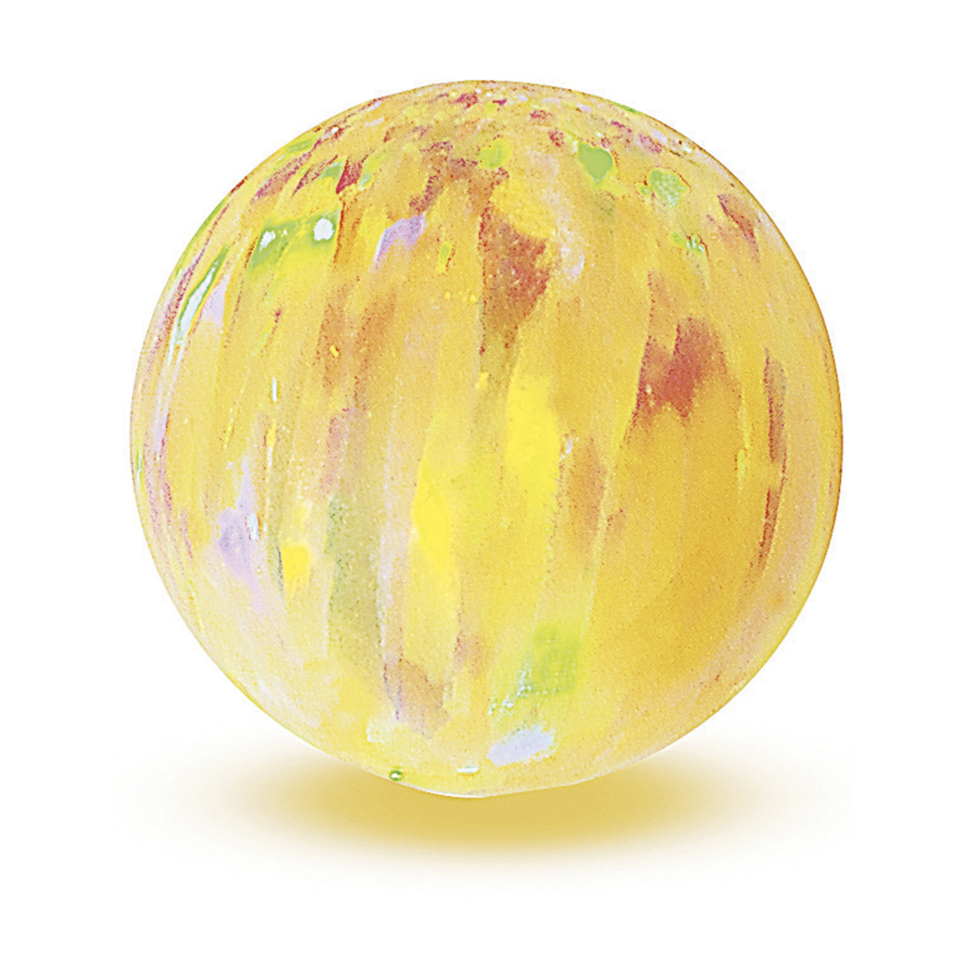 Opal-Imitation, Kugel, gelb, ø 10 mm, durchbohrt - 1 Stück