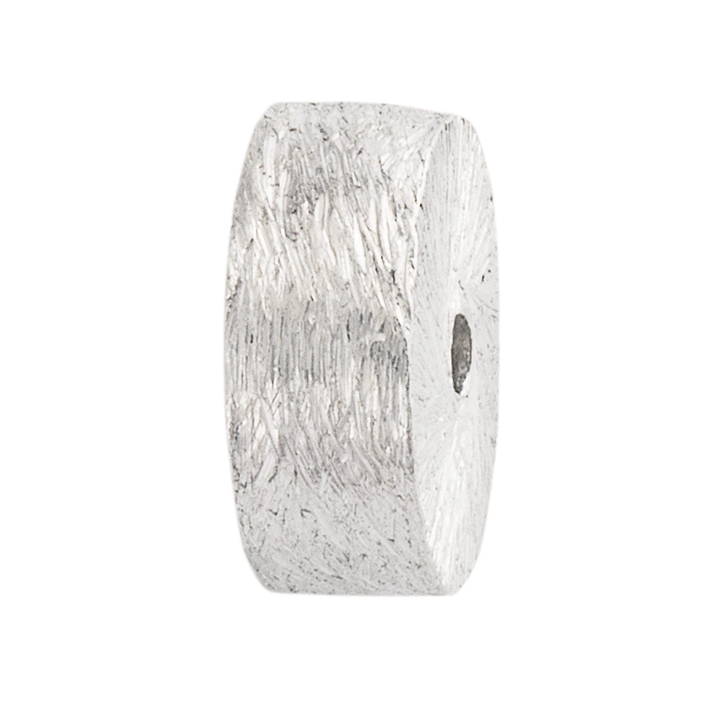 Zwischenteil, Walze, 925 Ag, ø 8 x 3 mm, mattiert - 1 Stück