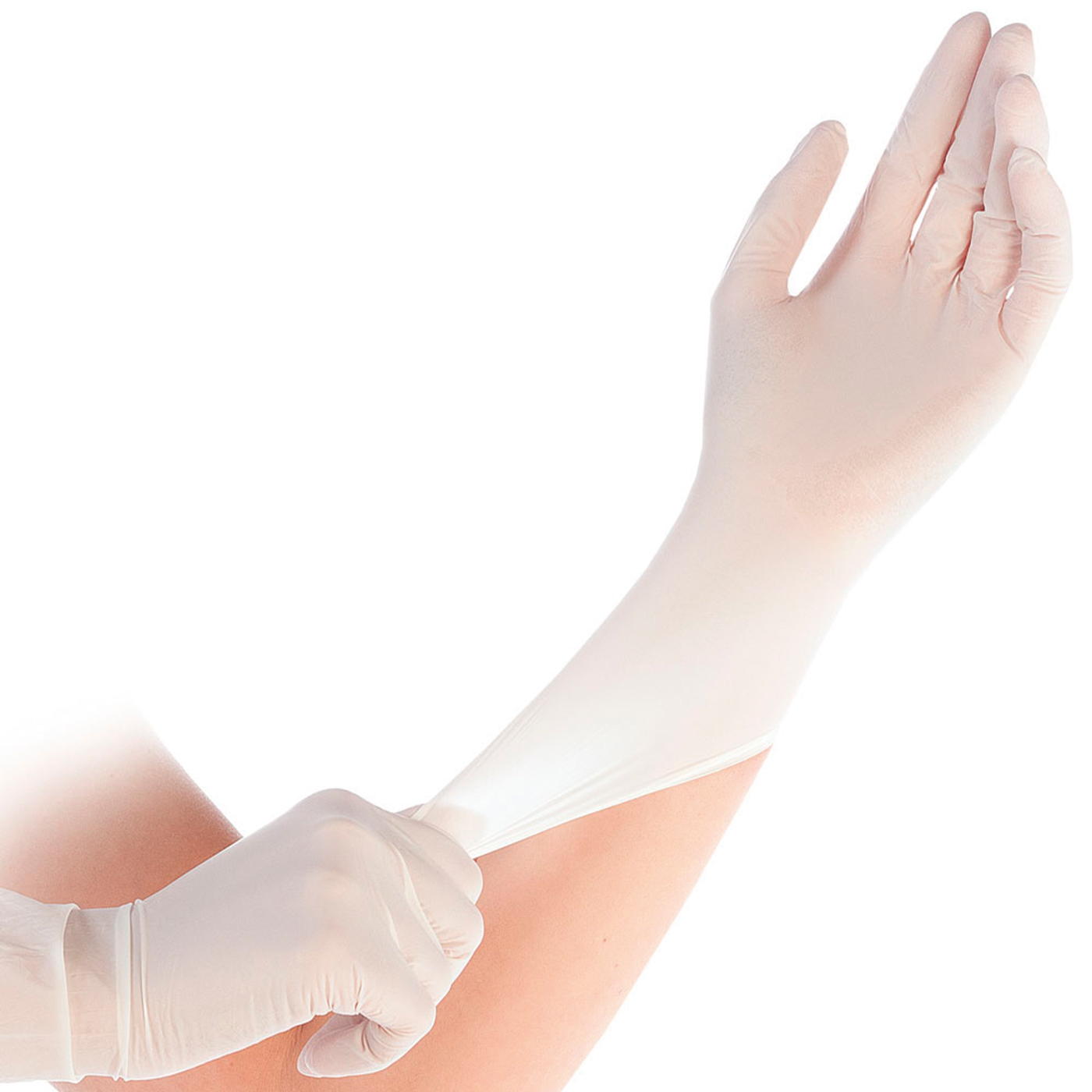 Hygostar Safe Light Nitrile Gloves, size S, white - 100 pieces
