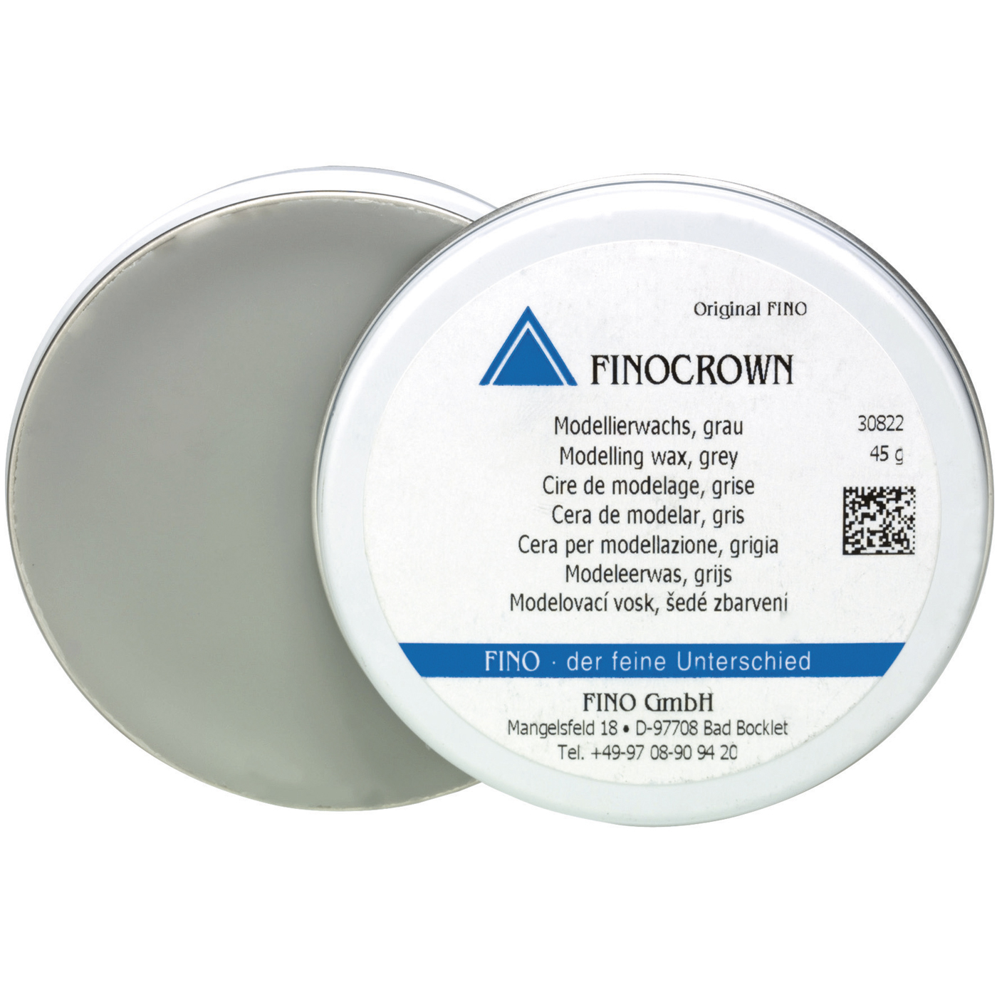 FINOCROWN Modellierwachs, grau opak - 45 g
