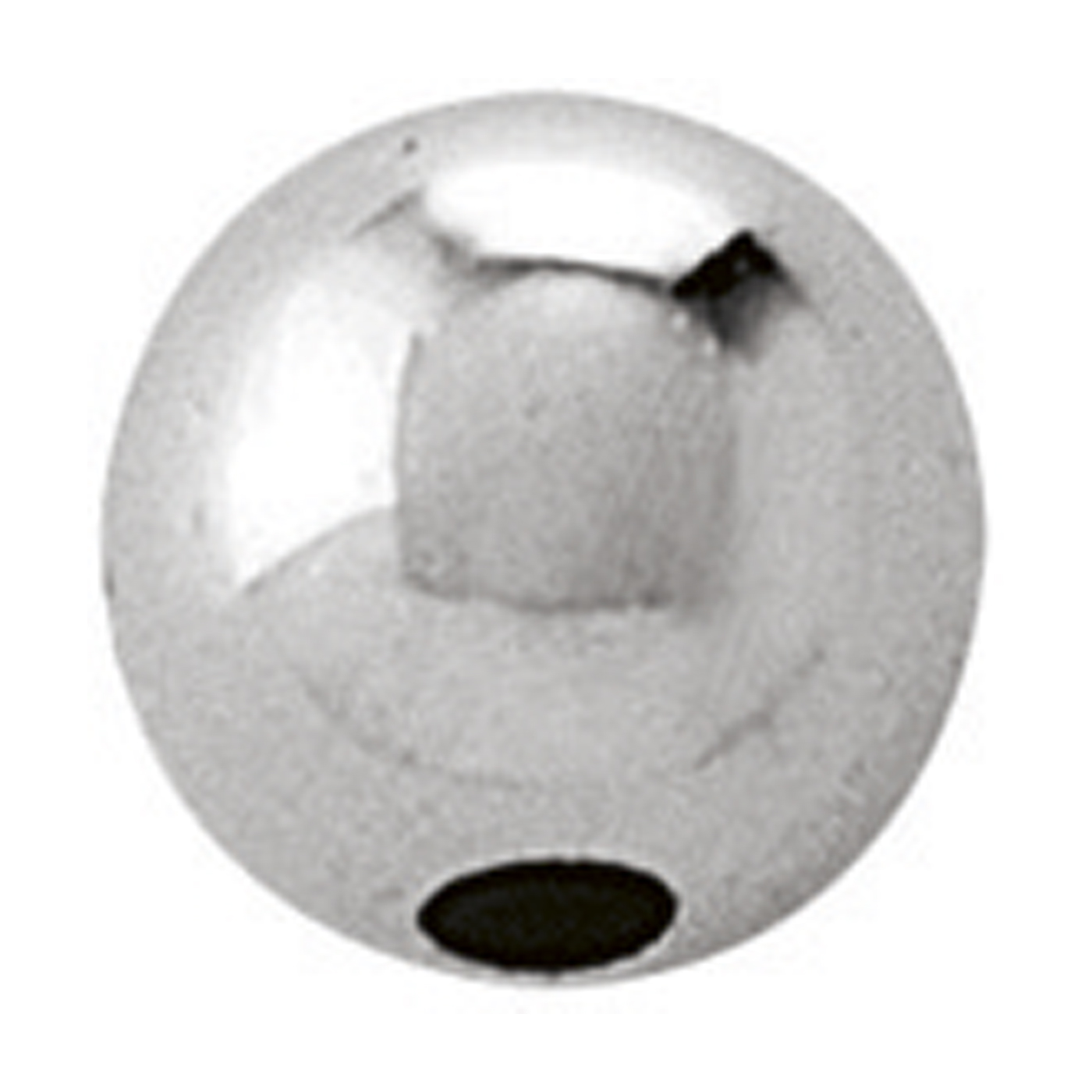 2-Hole Ball, 925Ag Polished, ø 3 mm - 1 piece