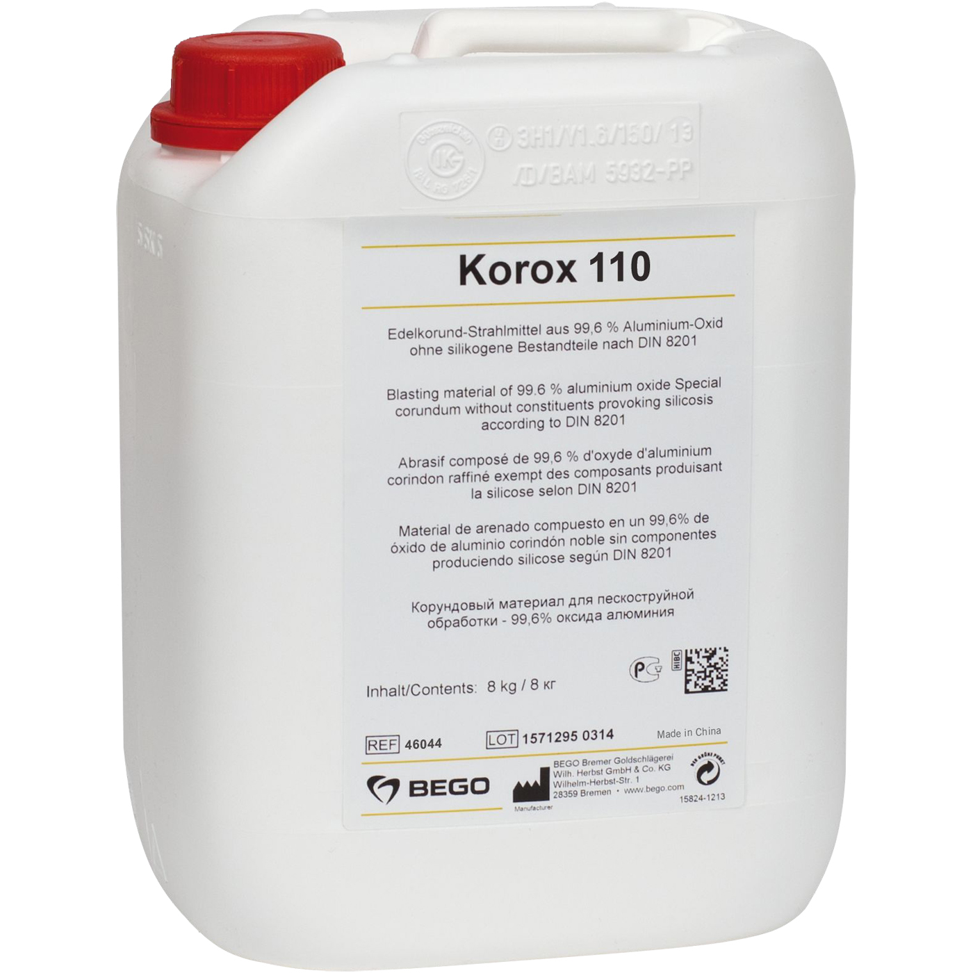 Bego Korox Edelkorund, 110 µm - 8 kg