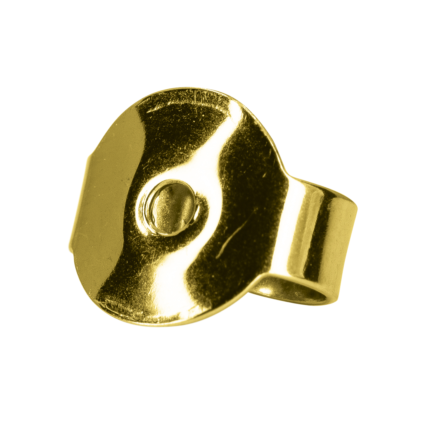 Ohrmutter, 925 Ag vergoldet, ø 5 mm, glatter Rand - 1 Stück