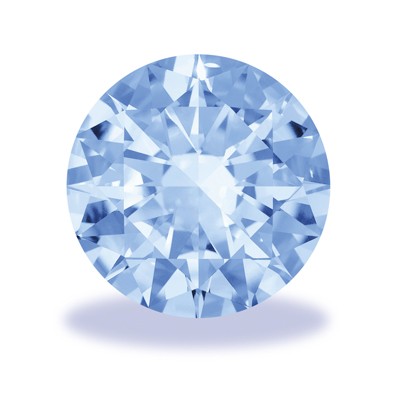 Swarovski Zirkonia, rund, facettiert, eisblau, ø 3,5 mm - 5 Stück