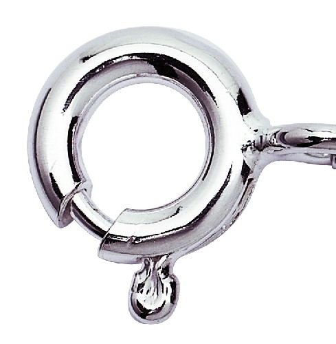 Ankerkette, 585 WG rhod., 1,45 mm, 42 cm - 1 Stück