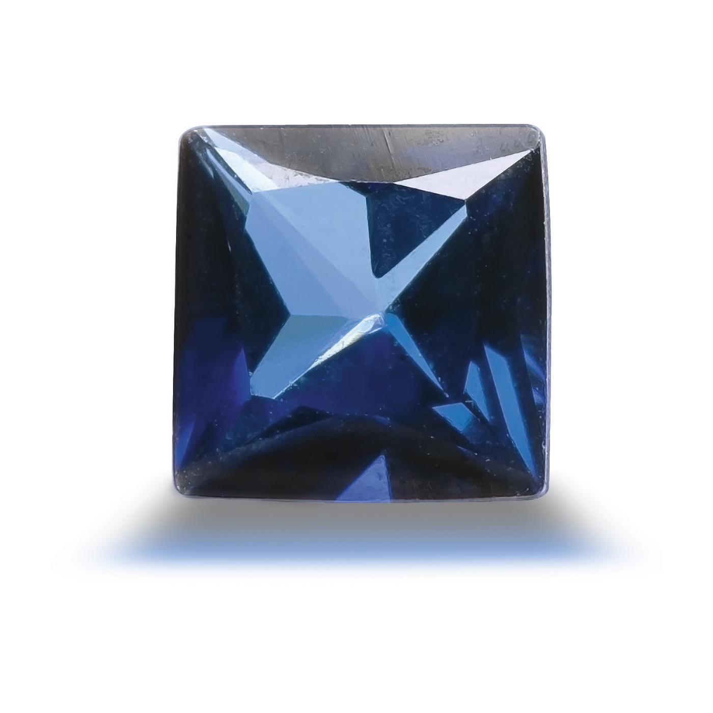 Zirconia, Carré, Sapphire Blue, Faceted, 1.50 x 1.50 mm - 5 pieces
