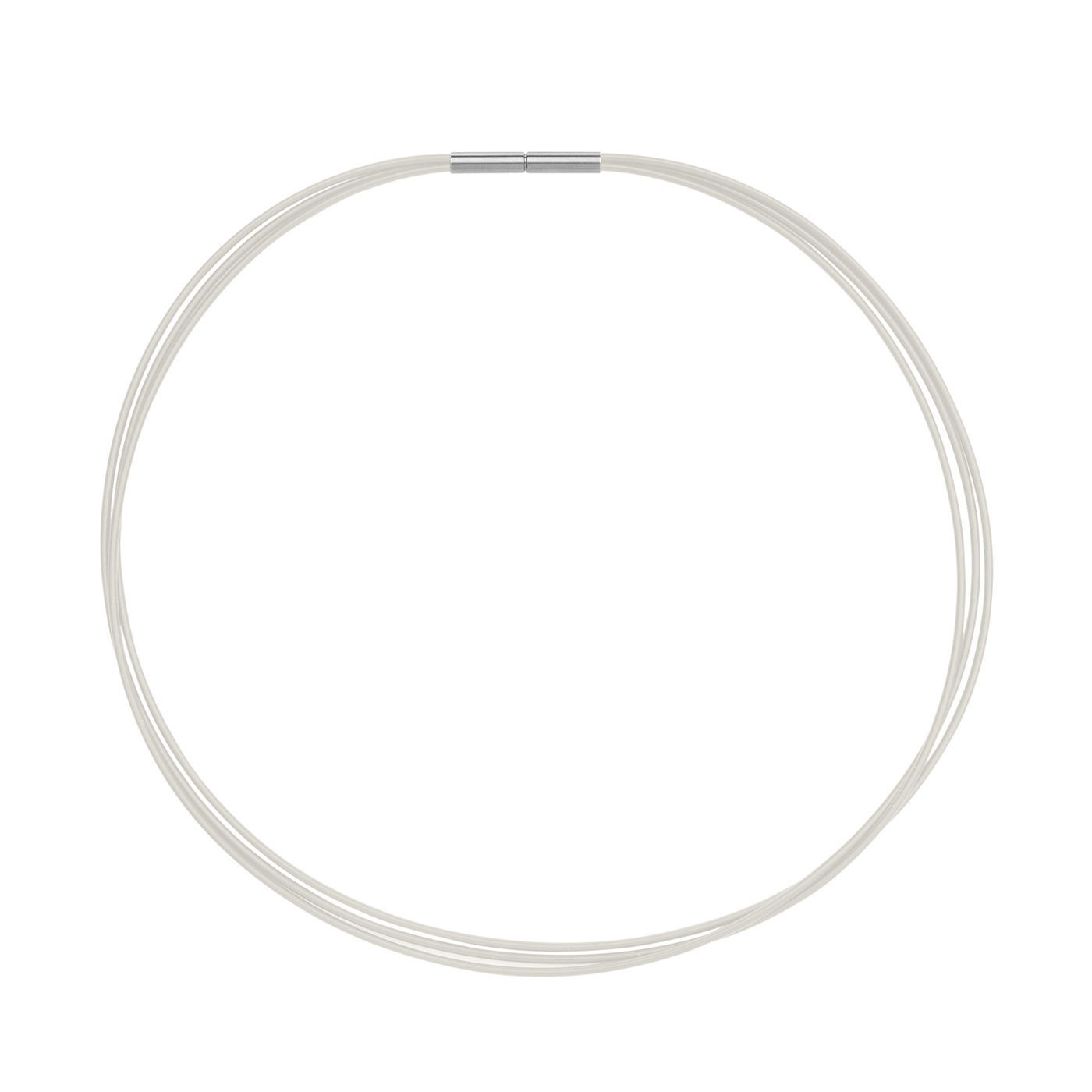 Silicone Circlet, White, 3 Rows, ø 1.6 mm, 42 cm - 1 piece