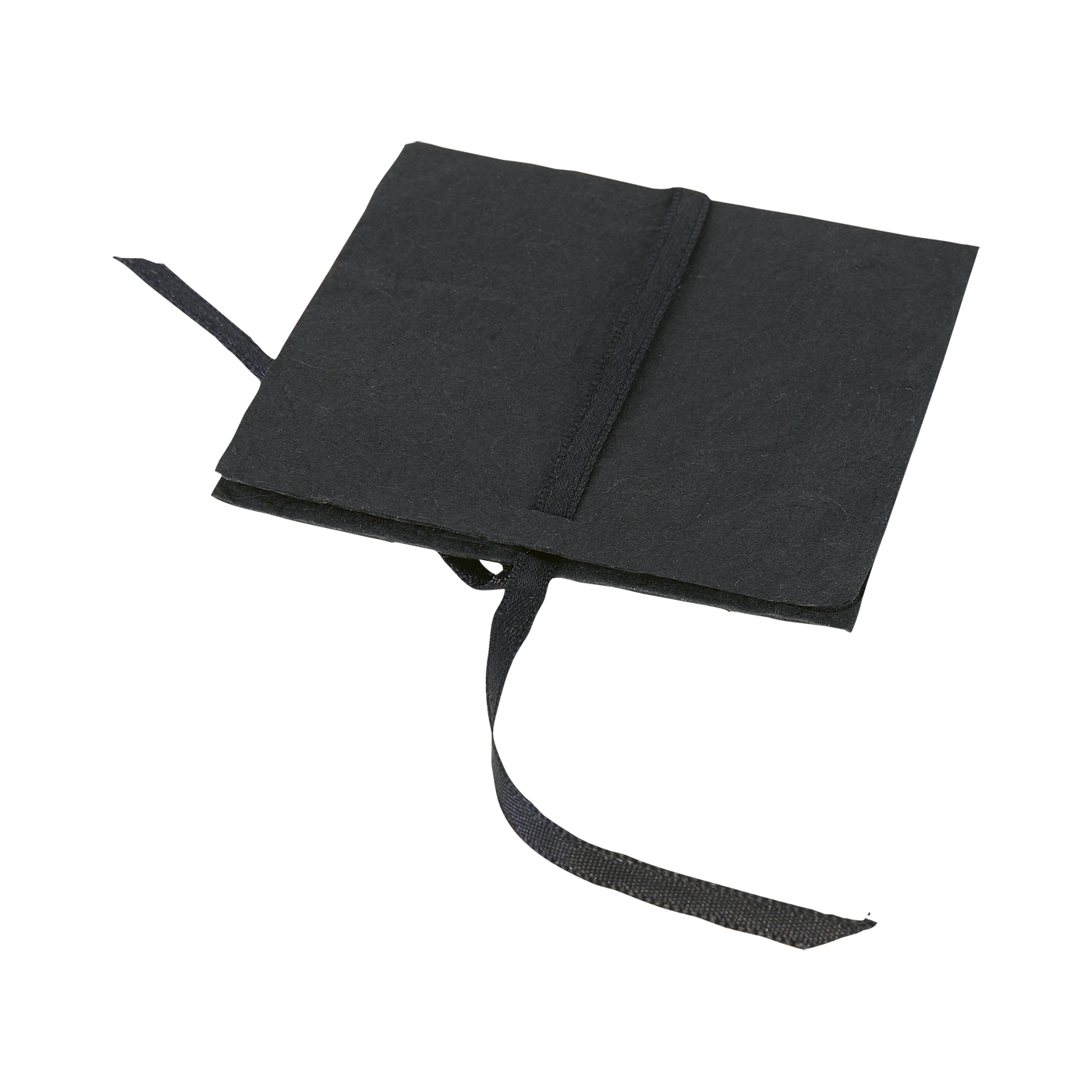 Paper Bags, Black with Black Ribbon, 100 x 100 mm - 10 pieces