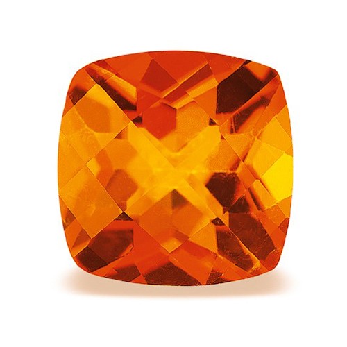 Swarovski Topas, Kissen, facettiert, orange, 7 x 7 mm - 1 Stück