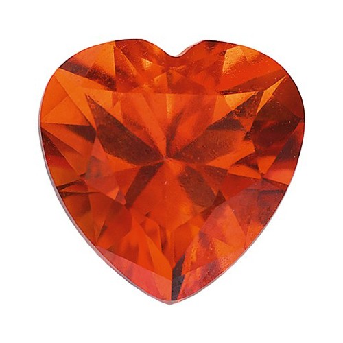 Topaz, Orange, 6.0 mm, Heart Cut GQ - 1 piece