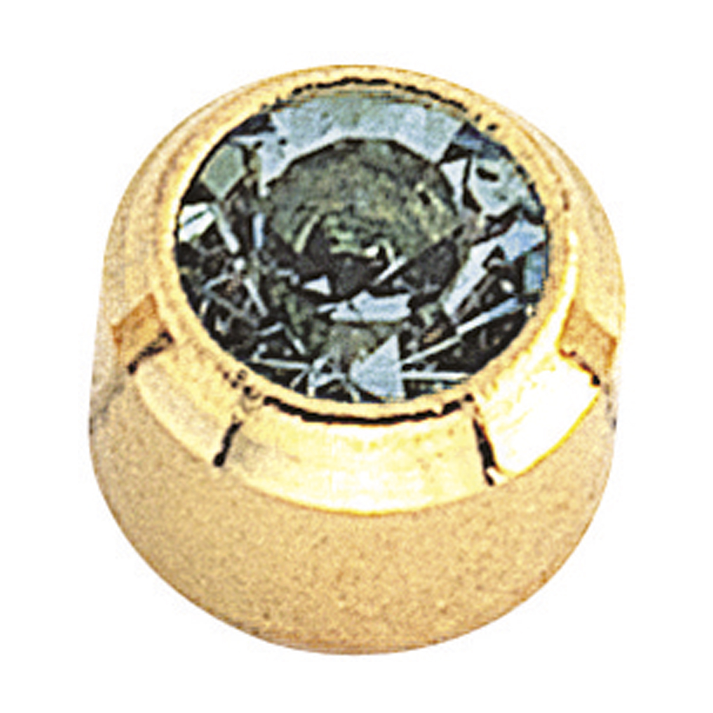 Plus System First Studs, Gold-Plated, Aquamarine, ø 3.95 mm - 12 x 2 pieces