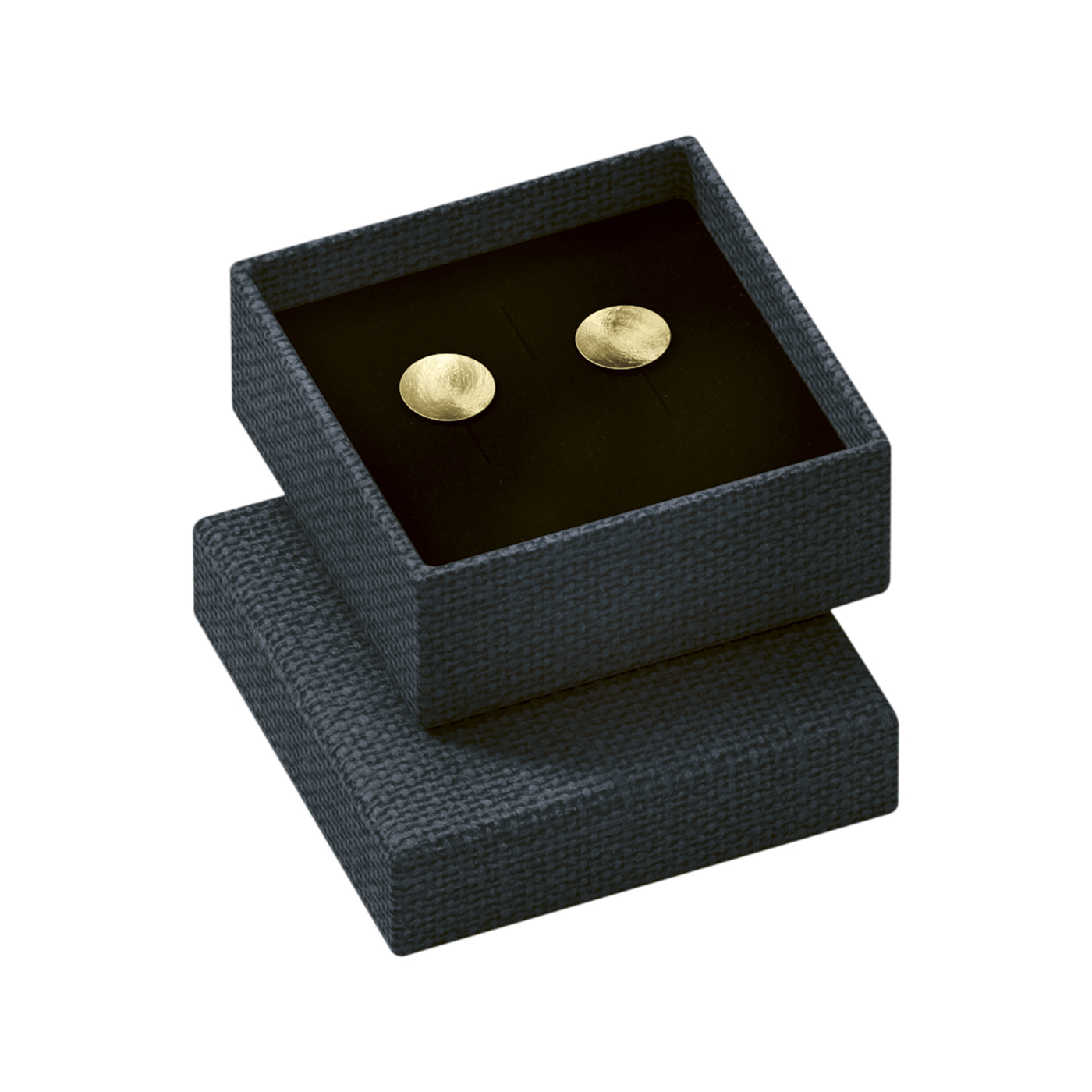 Schmucketui "Pattern", schwarz, 40 x 40 x 18 mm - 1 Stück