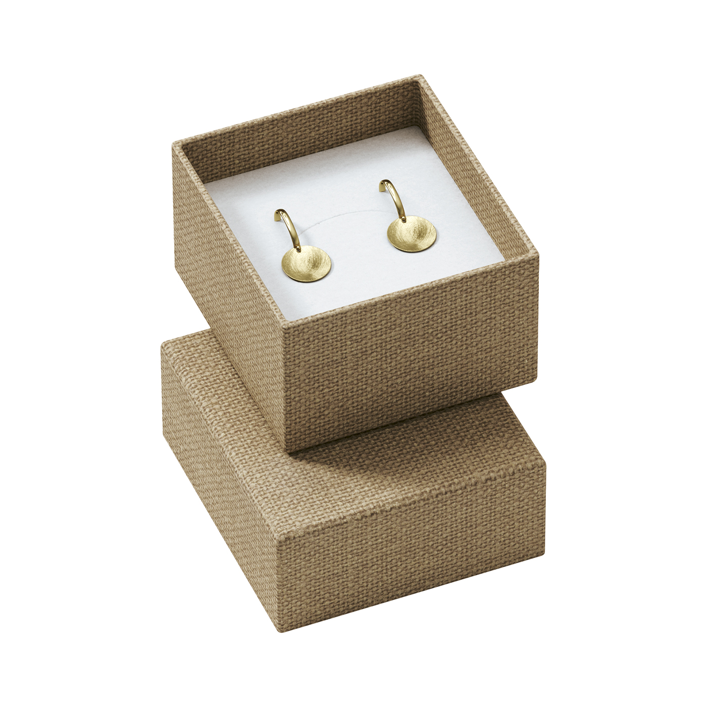 Schmucketui "Pattern", hellbraun, 50 x 55 x 32 mm - 1 Stück