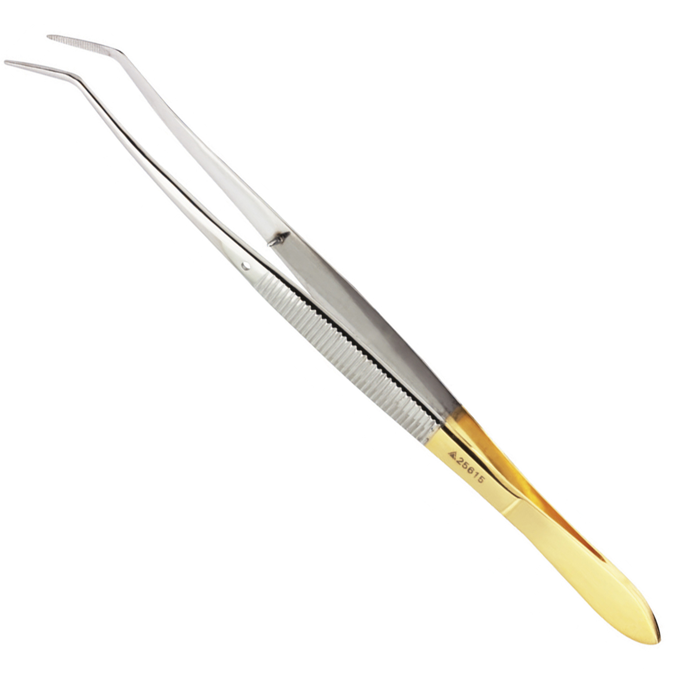 FINO Tweezers, Grooved, 160 mm, with Gold-Coloured Handle - 1 piece