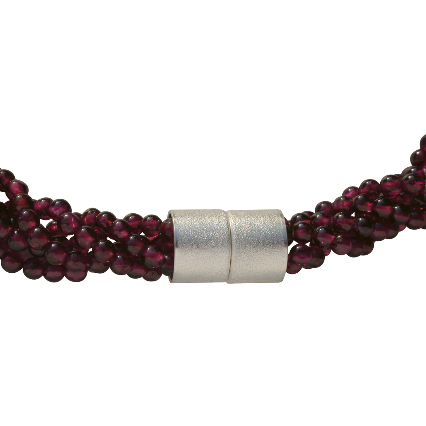 Magnetic Clasp Multi-Row, Cylinder, 925Ag Matt, ø 11 mm - 1 piece Magnetic Clasp Multi-Row, Cylinder, 925Ag Matt, ø 11 mm - 1 piece