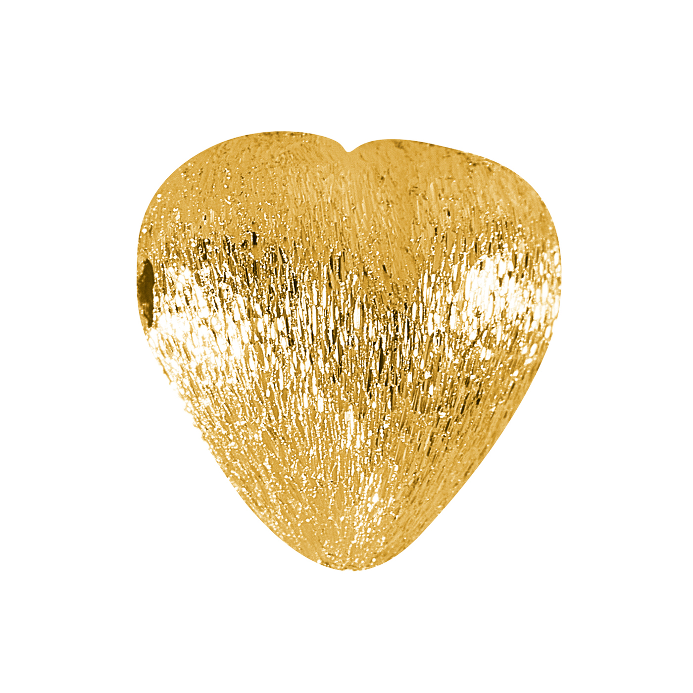 Zwischenteil, Herz, 925 Ag verg., 8 x 8 mm, mattiert - 1 Stück