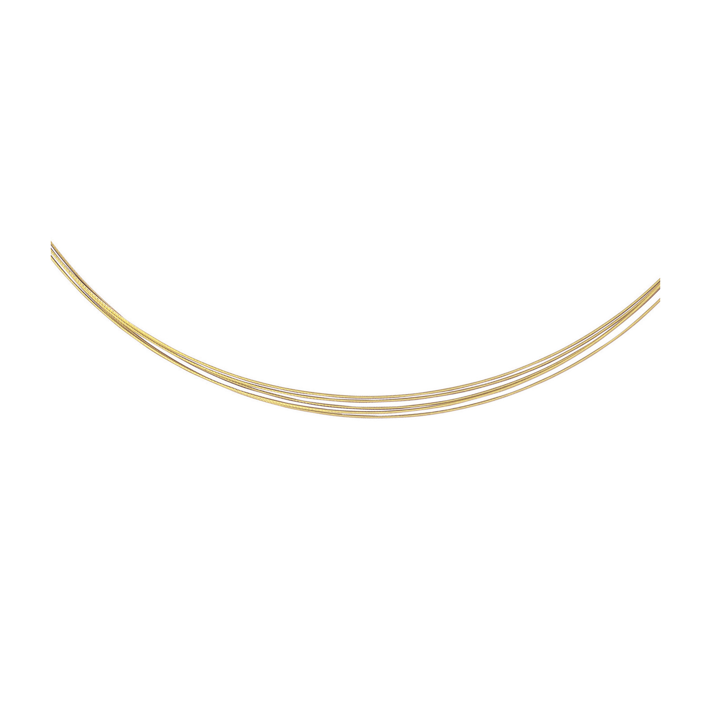 Rope Necklace, Golden Metallic, 5 Rows, 45 cm - 1 piece