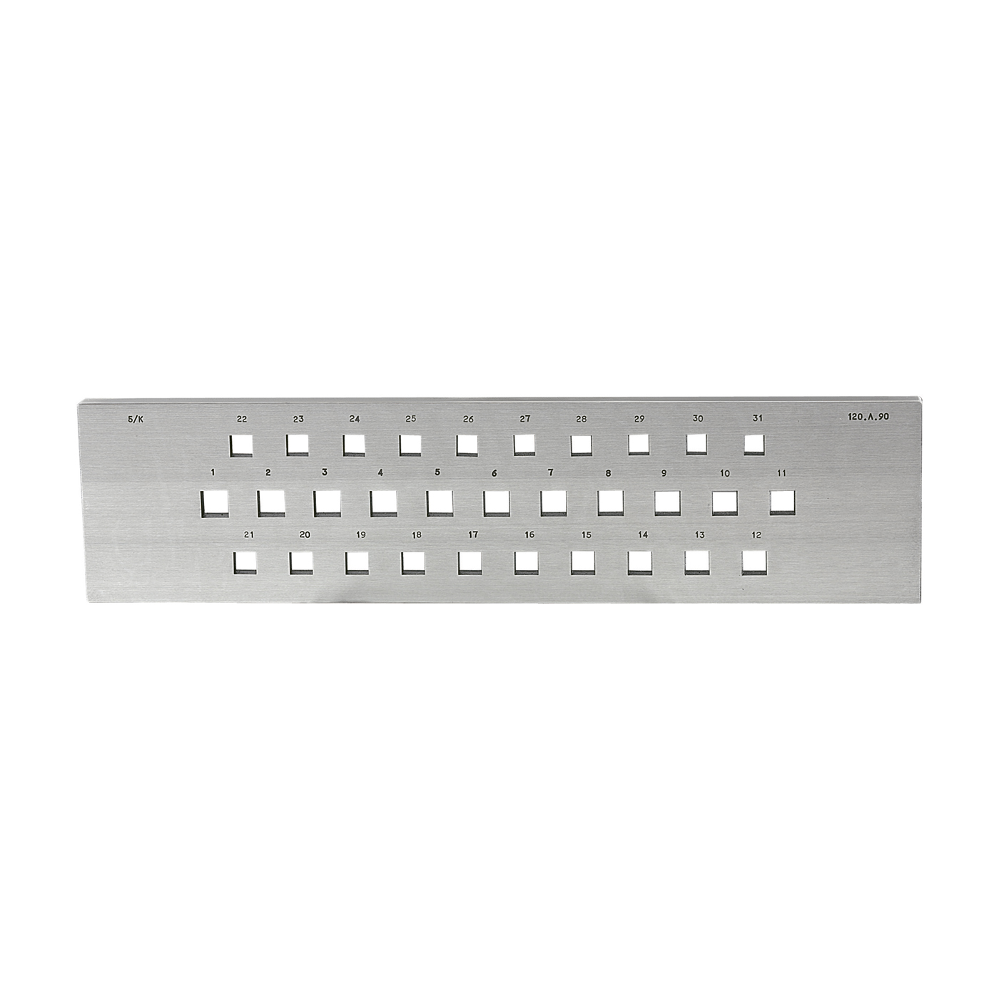 Draw Plate, Square, 31 Holes, 3.0 - 0.5 mm - 1 piece
