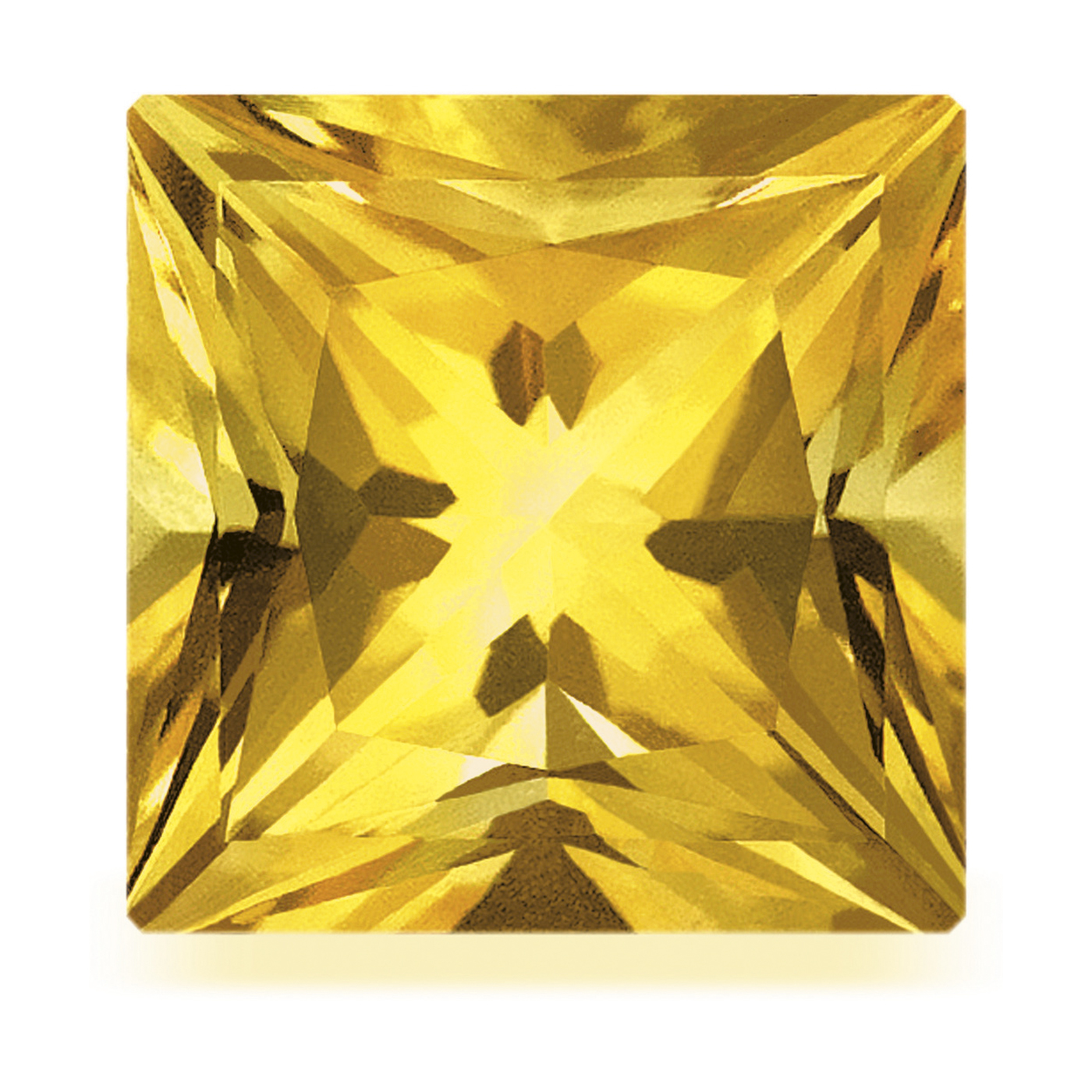 Swarovski Citrin, carré, facettiert, 2 x 2 mm - 1 Stück