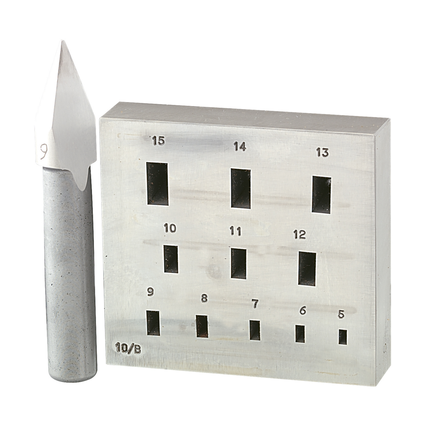 Upsetting Matrix with Stamp, Rectangular, 5x2.5 - 15x7.5 mm - 1 set