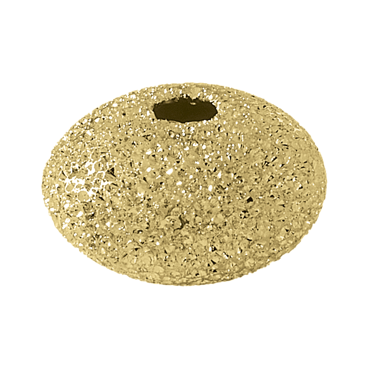 Zwischenteil, Linse, 925 Ag verg., ø 5 mm, diamantiert - 1 Stück