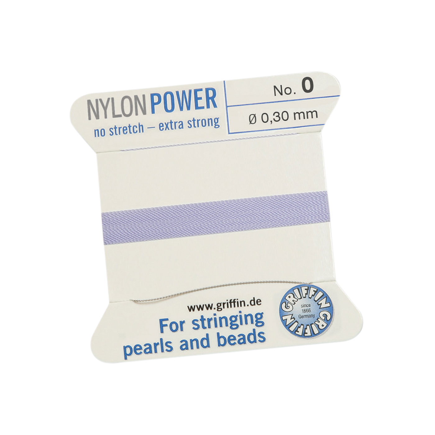Bead Cord NylonPower Perlseide, lila, Nr. 0 - 2 m