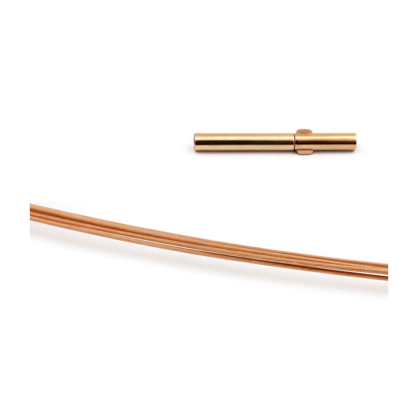 Seilcollier "Plus Cable", ES rosé verg., 5-reihig, 42 cm - 1 Stück