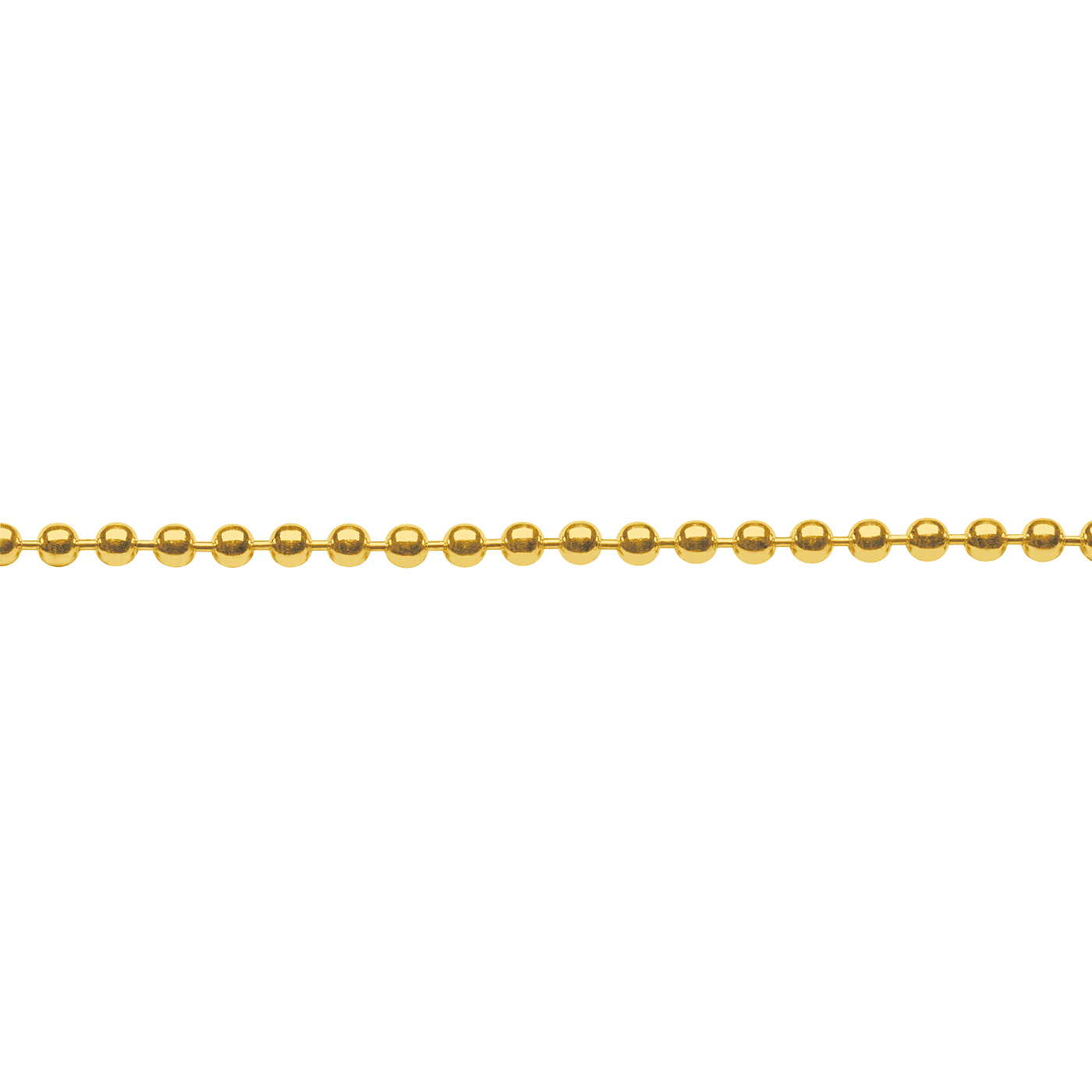 Kugelkette, 585G, 2,00 mm, Meterware - 10 cm Kugelkette, 585G, 2,00 mm, Meterware - 10 cm