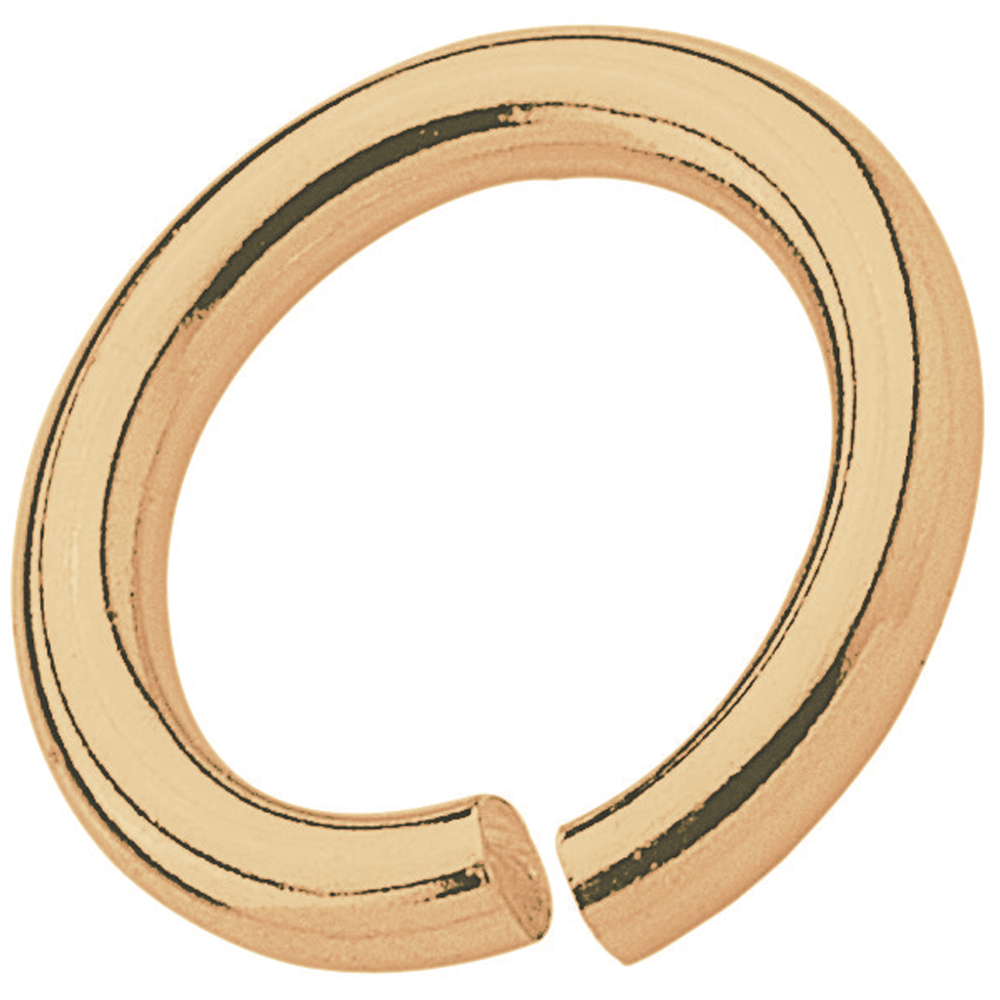 Binderinge, Doublé rosé, rund, ø 7 mm, Draht-ø 1,1 mm - 1 Stück