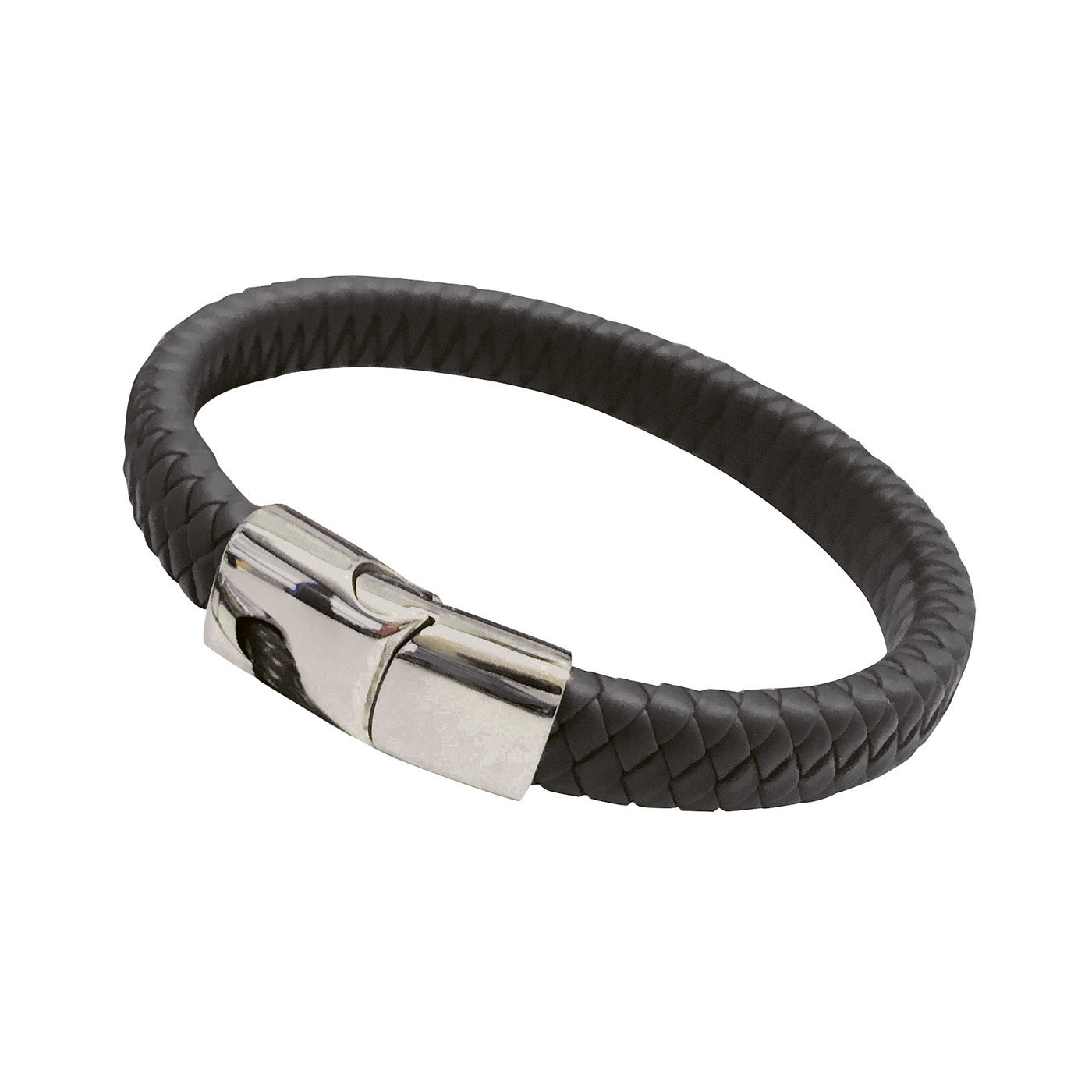 Kautschuk-Armband, grau, Länge 21 cm - 1 Stück