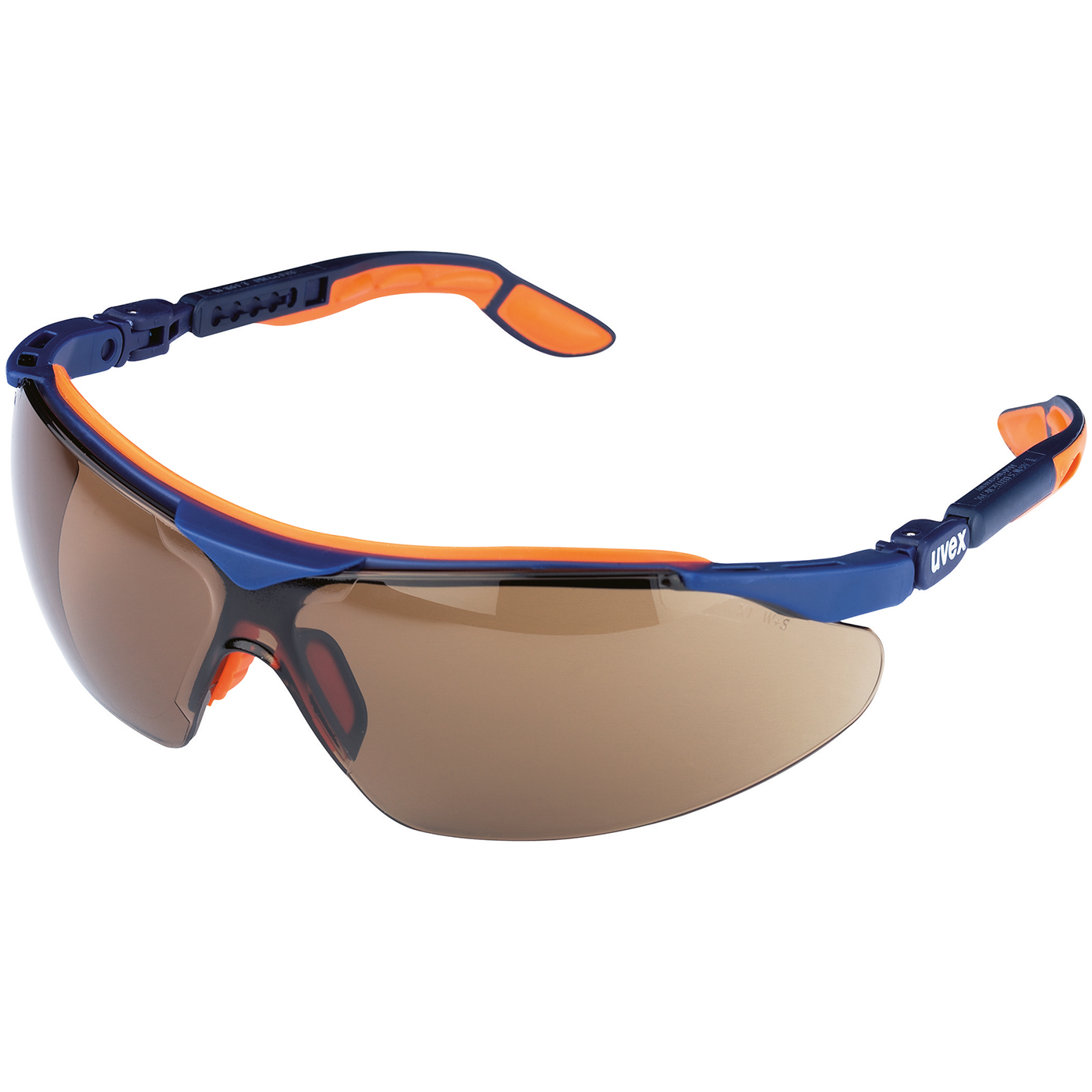 uvex iSpec Comfort Fit Schutzbrille,Scheibe braun,F. blau/orange - 1 Stück